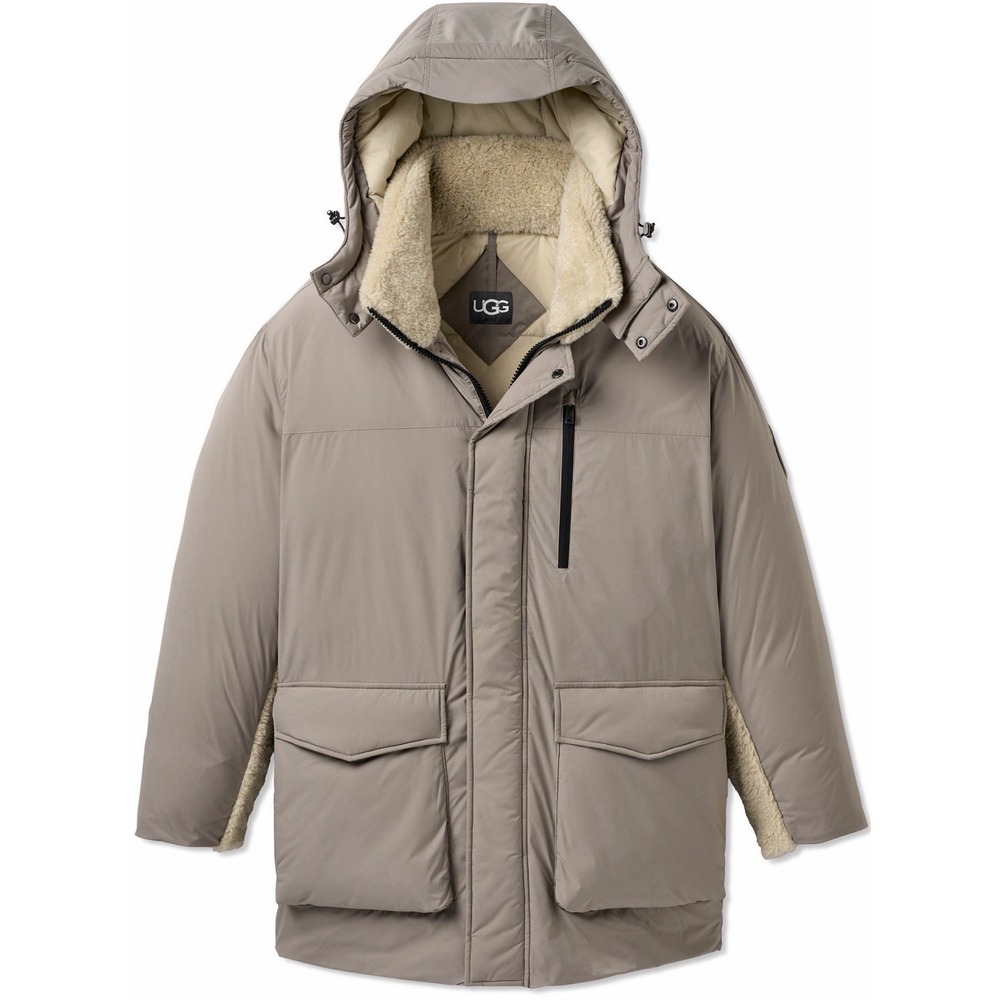 ($548 Retail) Sz Medium - UGG Men's Eamon Down Parka Jacket Cobble Grey 1171454
